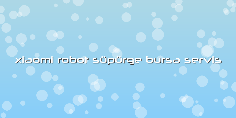 Xiaomi Robot Süpürge Bursa Servis