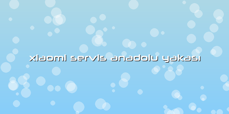 Xiaomi Servis Anadolu Yakası