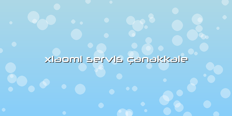 Xiaomi Servis çanakkale