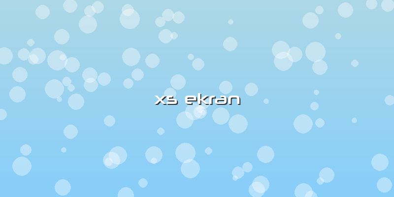 Xs Ekran