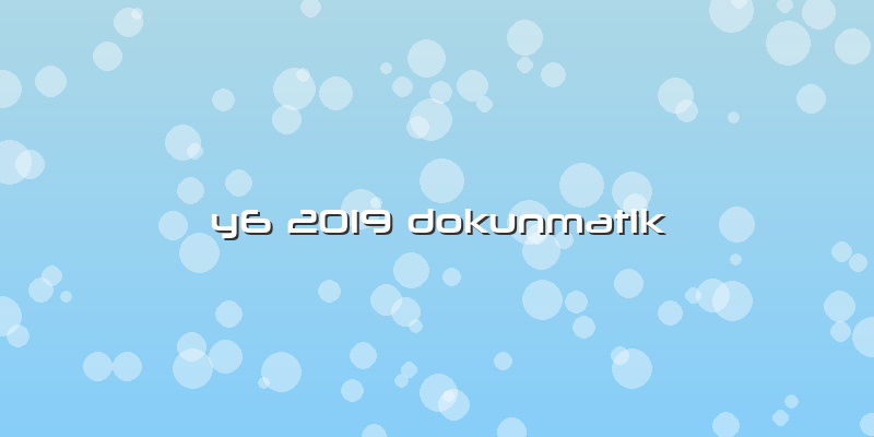 Y6 2019 Dokunmatik
