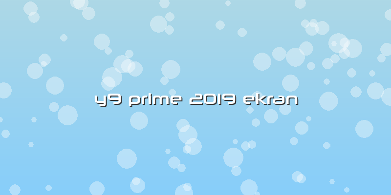 Y9 Prime 2019 Ekran